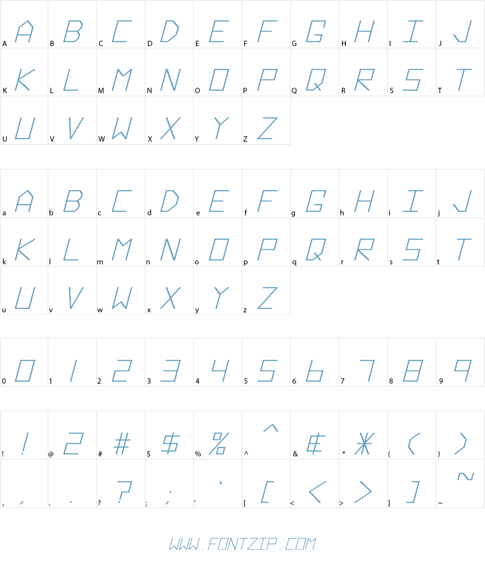 Hyperspace Font Character
